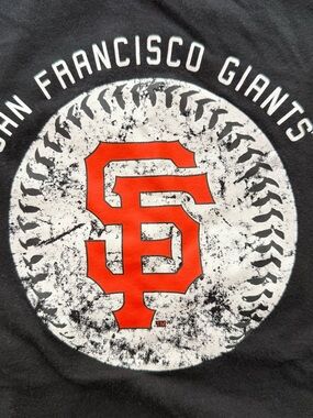 Genuine Merchandise Black T-Shirt SF Giants MLB girls fit size 7/8